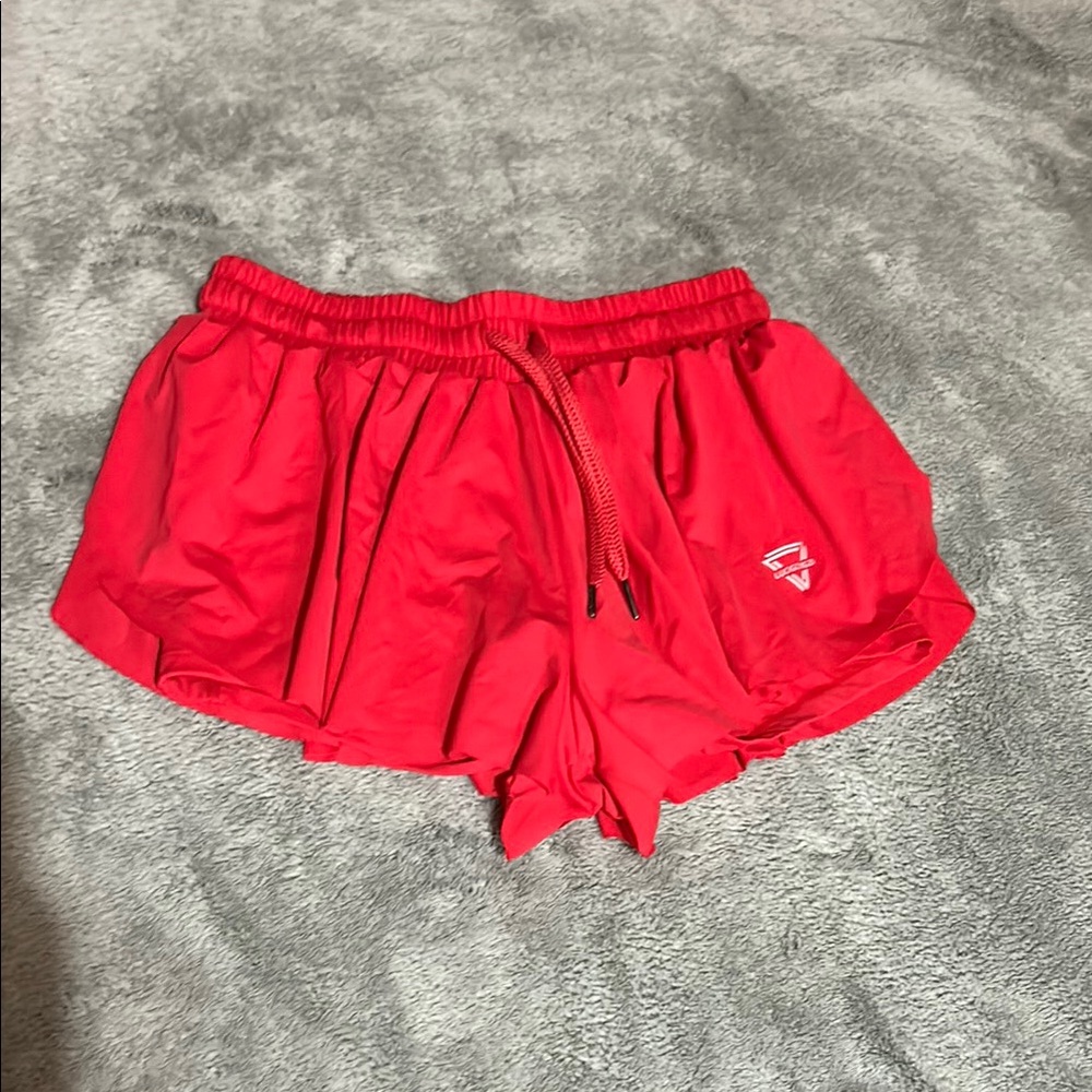 Amazon Red Athletic Shorts Lightweight Performance